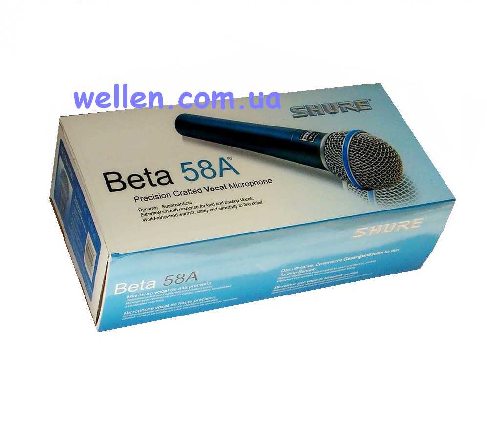 Мікрофон шнуровий Shure Beta 58A Vocal динамічний по ціні 300 грн.